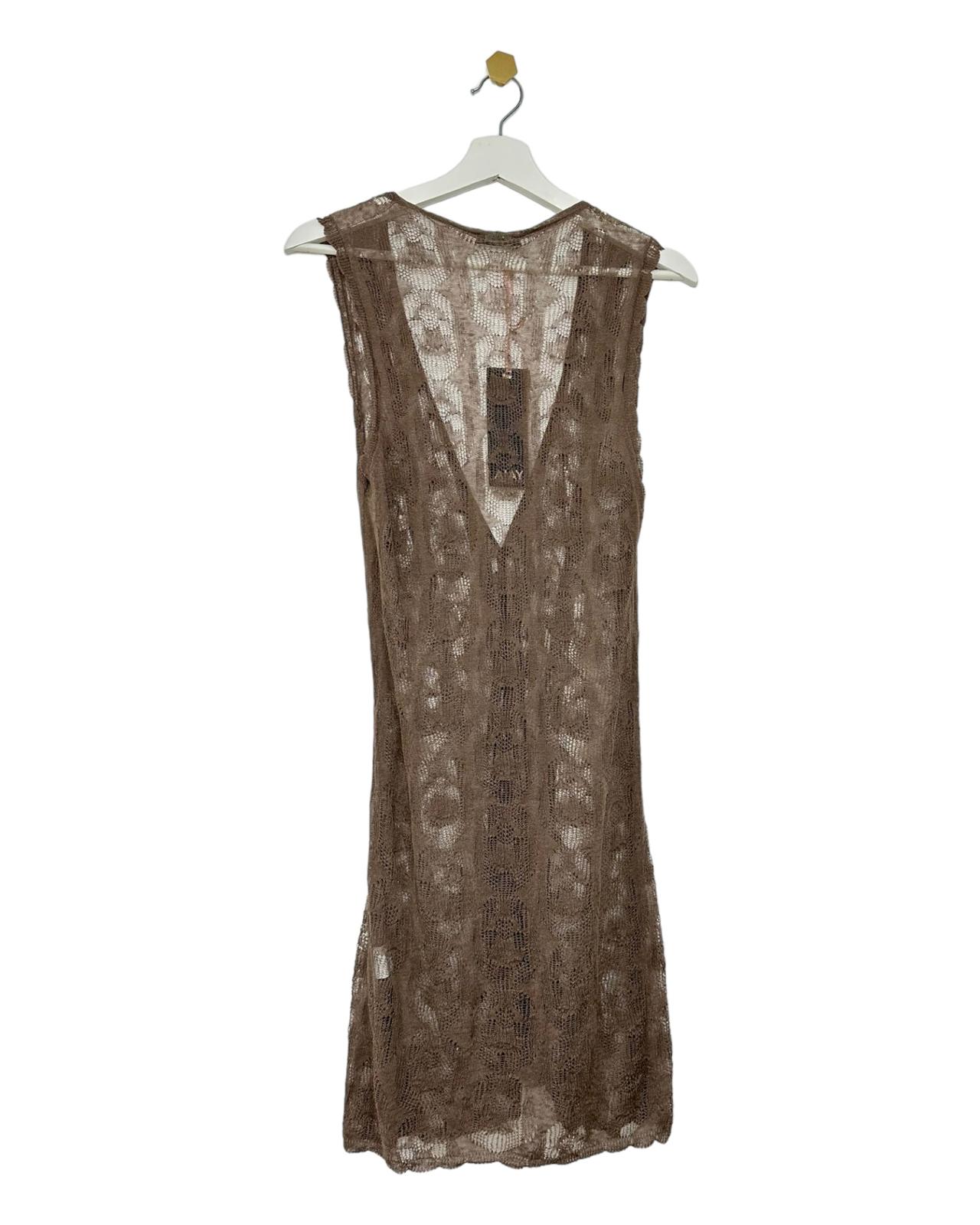 AJAY Ginger Lace Maxi Open Dress